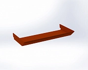 Полка для перфопанели Metalex 300х130 оранжевая