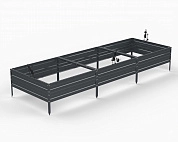 Грядки Metalex серия KitGarden 3000х1000х300 Серый