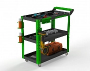 Тележка инструментальная Metalex Тип 1 900х400х800 3 полки (серо-зеленый)
