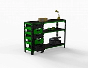 Стол-верстак Metalex c одной тумбой 950х1000х400 