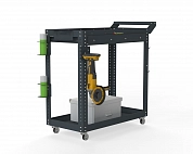 Тележка инструментальная Metalex Тип 1А 900х400х800 2-е полки (серый)