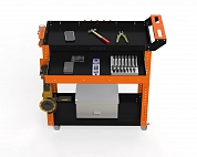 Тележка инструментальная Metalex Тип 1А 800х350х800 2-е полки (оранжево-черный)