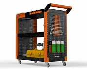 Тележка инструментальная Metalex Тип 2 800х350х800 3 полки (оранжево-черный)