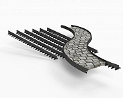 Бордюр Metalex 60х40x1500 серый (комплект 6 шт.)	