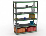 Стеллаж Metalex Kit Comfort 2000х800х300 6-ть полок (Серо-зеленый)