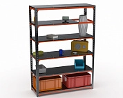 Стеллаж Metalex Kit Comfort 2400х1300х600 6-ть полок (оранжево-чёрный)