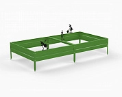 Грядки Metalex серия KitGarden 2000х1000х200 Зеленый