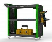 Тележка инструментальная Metalex Тип 2 700х400х950 3 полки (серо-зеленый)