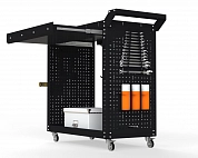 Тележка инструментальная Metalex Тип 2А 800х400х800 2-е полки (черный)
