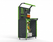 Тележка инструментальная Metalex тип 6 700х400х800 2-е полки (серо-зеленый)