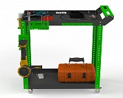 Тележка инструментальная Metalex Тип 1 800х450х800 2-е полки (серо-зеленый)