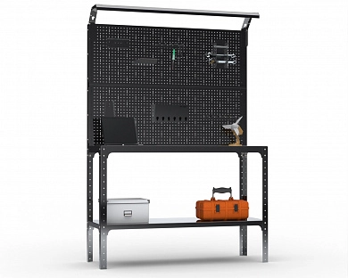 Стол-верстак Metalex серия KIT с комплектом освещения