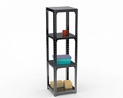 Стеллаж Metalex Kit Comfort 1800х500х500 4-е полки (чёрный)
