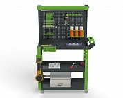 Тележка инструментальная Metalex Тип 5 800х400х800 3 полки (серо-зеленый)