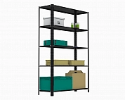 Стеллаж Metalex AIR 2200х1400х300 (5 полок) чёрный