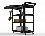 Тележка инструментальная Metalex Тип 1А 900х400х950 4 полки (черный)