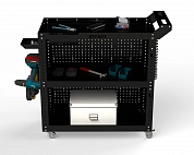 Тележка инструментальная Metalex Тип 3 900х450х800 3 полки (черный)