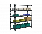 Стеллаж Metalex MID 1800х1600х400 5 полок (серый)
