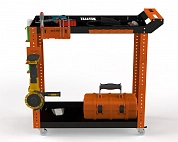 Тележка инструментальная Metalex Тип 1 700х450х800 2-е полки (оранжево-черный)